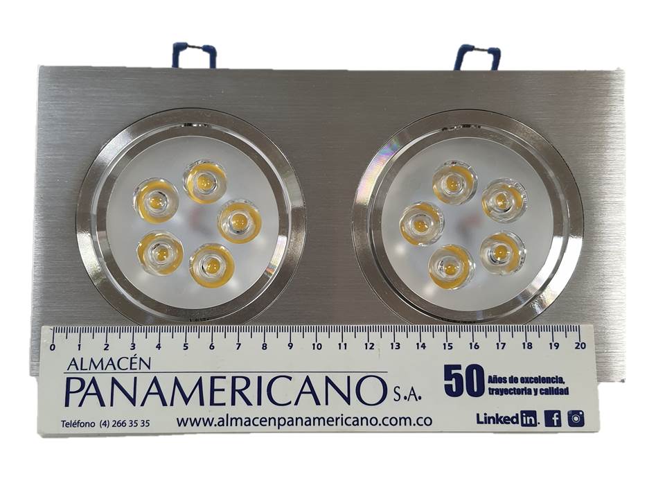 Lámpara doble en forma de bala para incrustar marca lighting