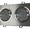 Lampara en forma de bala cuadrada doble con luz led para incrustar