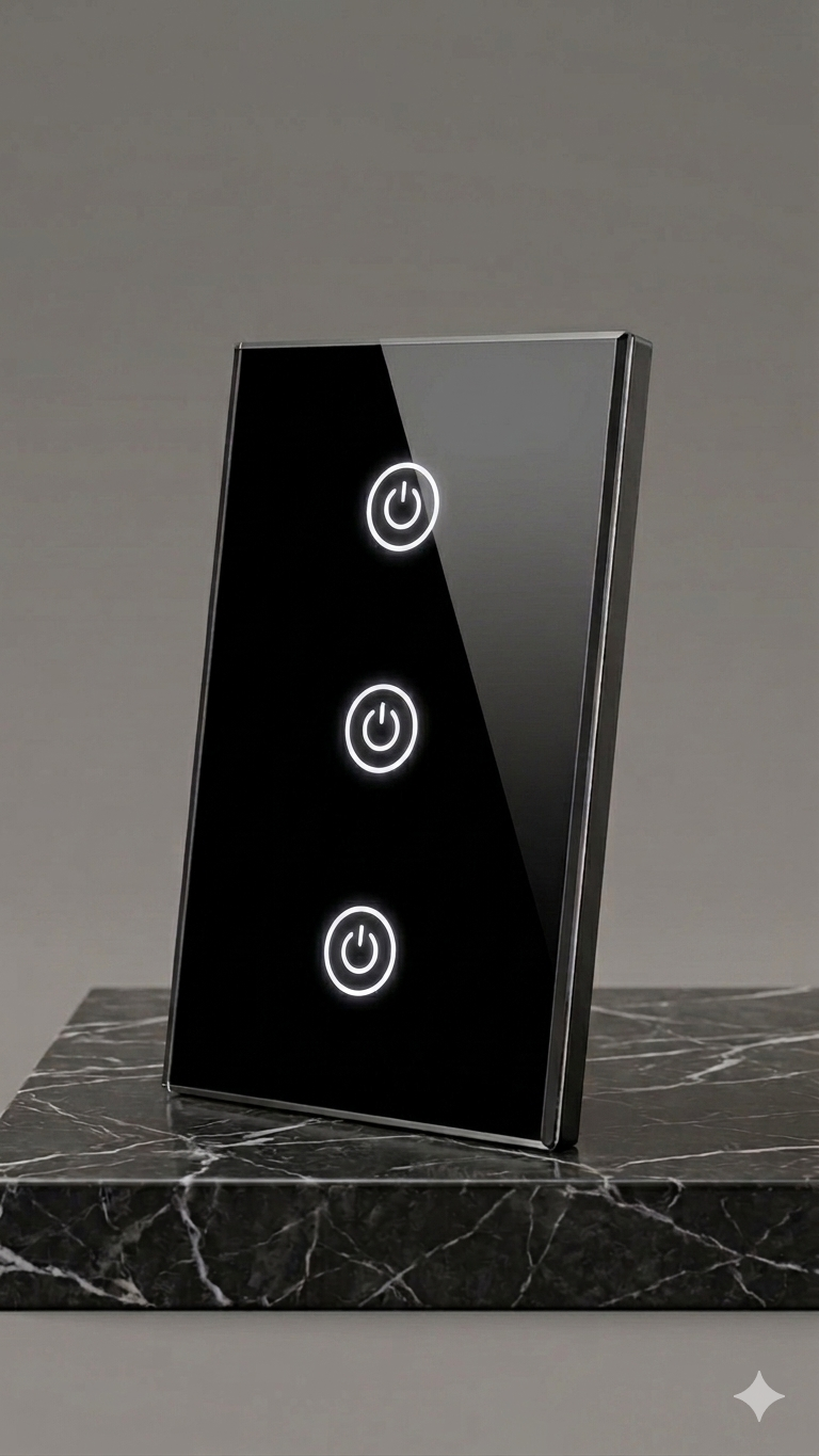 Interruptor Smart triple negro